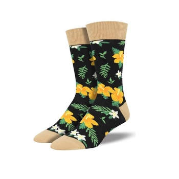 Men's Crew Aloha Floral Black