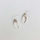 Beetle Horn Earrings Silver