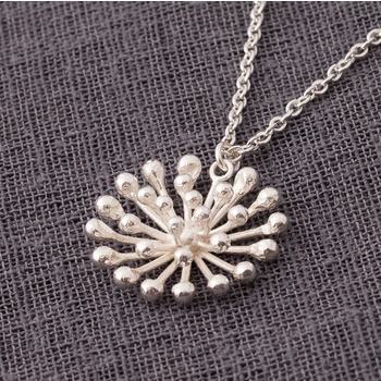 Dandelion Chain Necklace Silver
