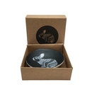 White Bunny on Black 7cm Bowl 