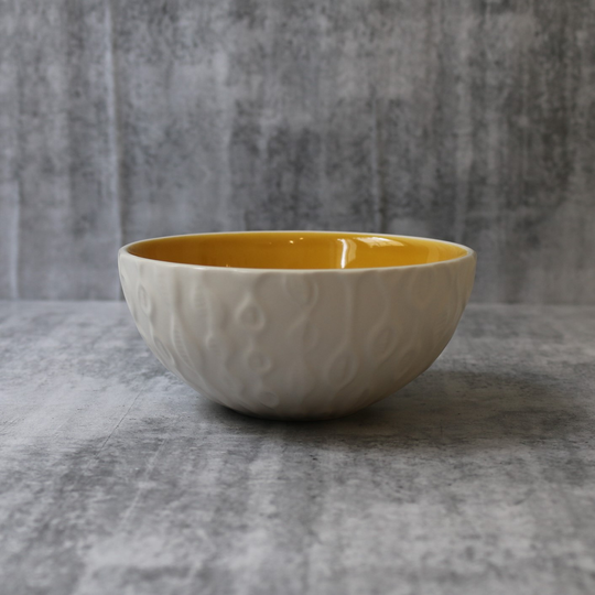 Kowhai Mustard Natural 12cm Bowl