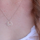 Emergence Silver Lotus Flower Necklace