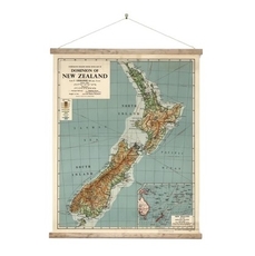 Wall Chart NZ Dominion Map Large-artists-and-brands-The Vault