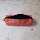 Box Pencil/Makeup Case Red Geo