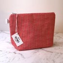 Large Makeup Bag Red Geo