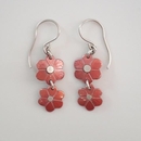 Copper Double Daisy Earrings