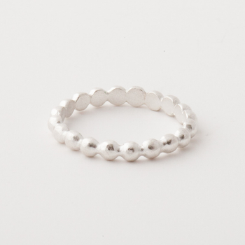 Bobble Band Ring Silver