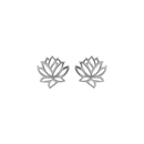 Emergence Silver Lotus Flower Studs