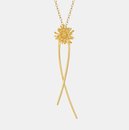 Mt Cook Lily Stem Chain Necklace 22ct GP