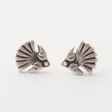 Fantail Studs Silver-jewellery-The Vault