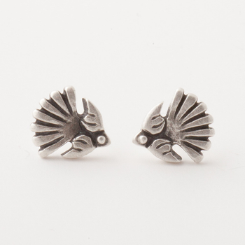 Fantail Studs Silver