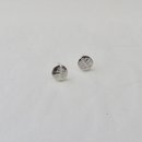 Leaf Dot Studs Silver