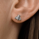 Bee Pollination Studs Silver