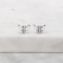 Butterfly Lovers Studs Silver