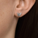 Butterfly Lovers Studs Silver