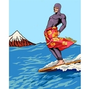 Ghost Surfer A3 Print