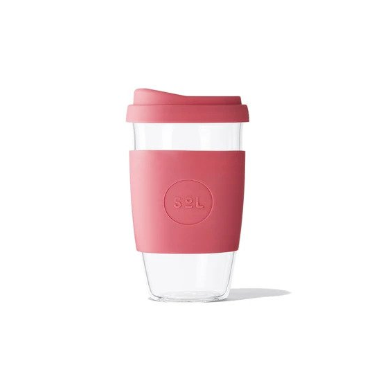 Sol Cup 16oz Blown Glass Radiant Rose