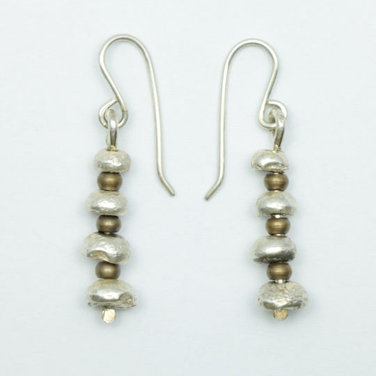 Pirepire Earrings Silver Brass