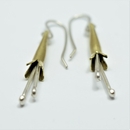 Putiputi Flower Earrings Silver Brass
