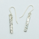 Papa Slab Earrings Silver