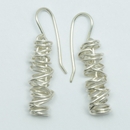 Short Live Wire Earrings Silver