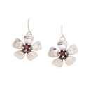 Manuka Flower Earrings Garnet