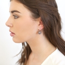 Small Lace Pod Earrings Silver