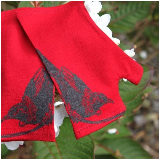 Merino Mitts Short Tui Ruby
