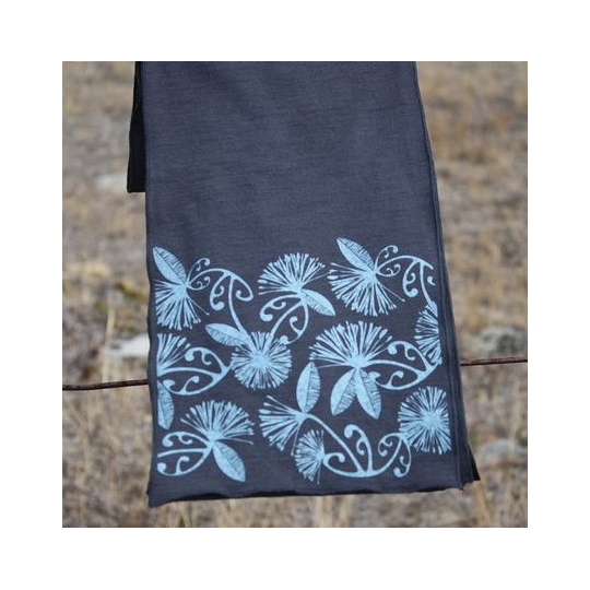 Merino Scarf Koru Pohutukawa Lead 