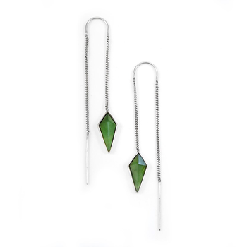 Pinnacle Chain Earrings Pounamu