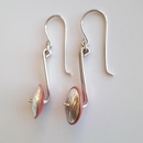 Mixed Metal Drop Earrings Silver Copper