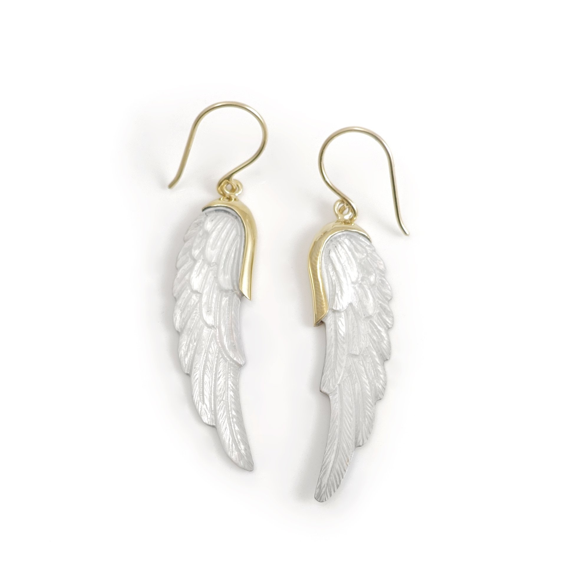 Wing Earrings MOP 14k Gold Dipped - Jewellery at The Vault NZ - NZ