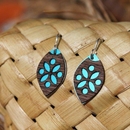 Laser Veneer Earrings Pacific Teal 