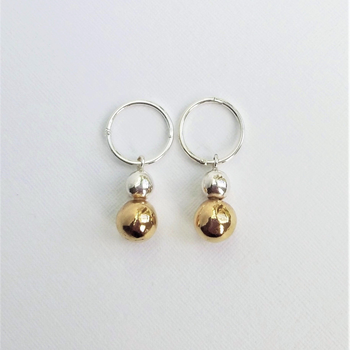 Opulence Earrings Silver and Gold Plate