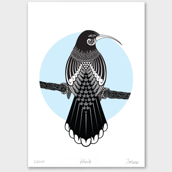 Huia Limited Edition Print A4