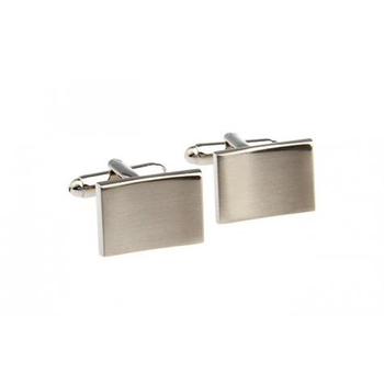 Plain Matt Rectangle Cufflinks Concave