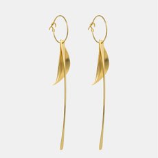 Koromiko Hoops Earrings 22ct Gold Plate-jewellery-The Vault