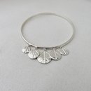 5 Leaf Disk Bangle Silver