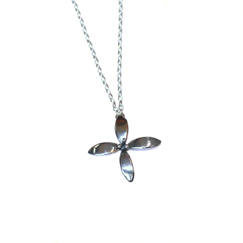 Summer Flower Chain Necklace Silver