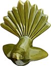Ceramic Fantail - Soda Green