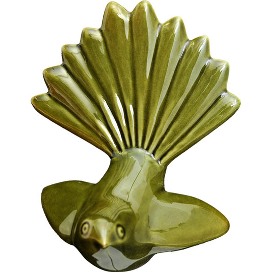 Ceramic Fantail - Soda Green