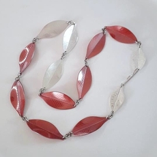 Copper Rata Leaf Necklace w 3 Silver-jewellery-The Vault