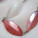 Copper Rata Leaf Necklace w 3 Silver