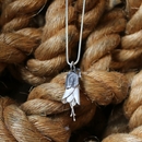 Kowhai Flower Necklace Silver Large