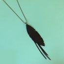 Up-Bicycled Feather Necklace w Strands